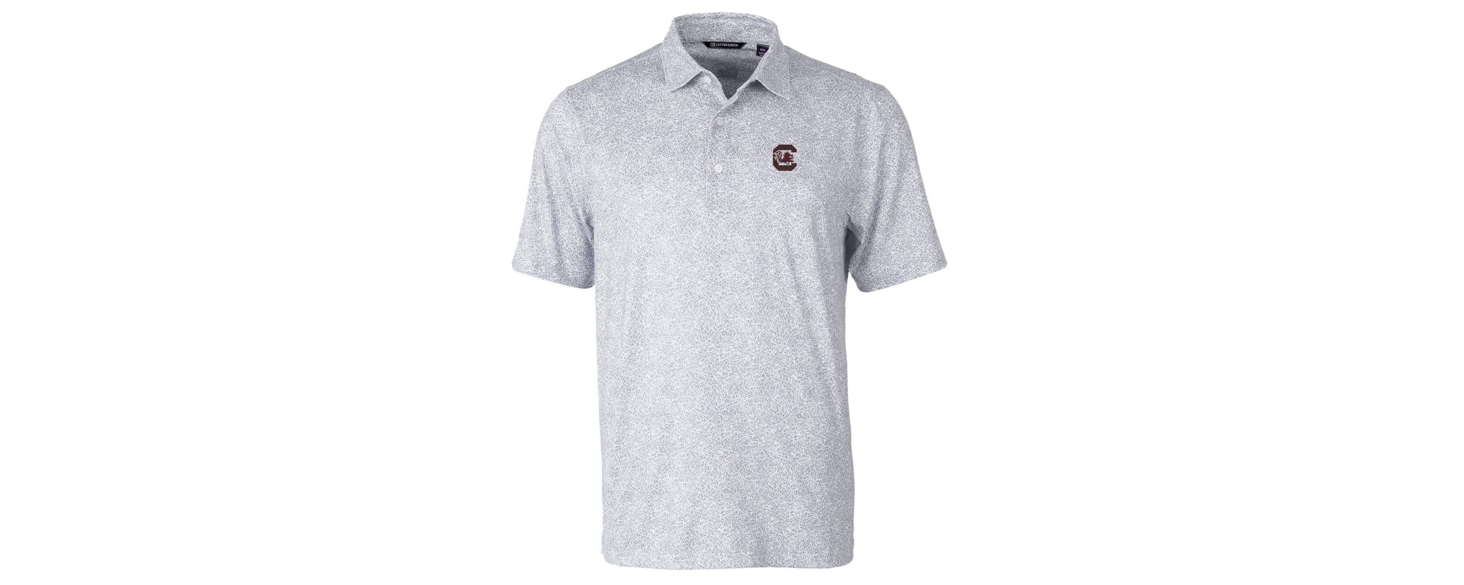 NCAA South Carolina Gamecocks Pike Constellation Print Stretch Polo