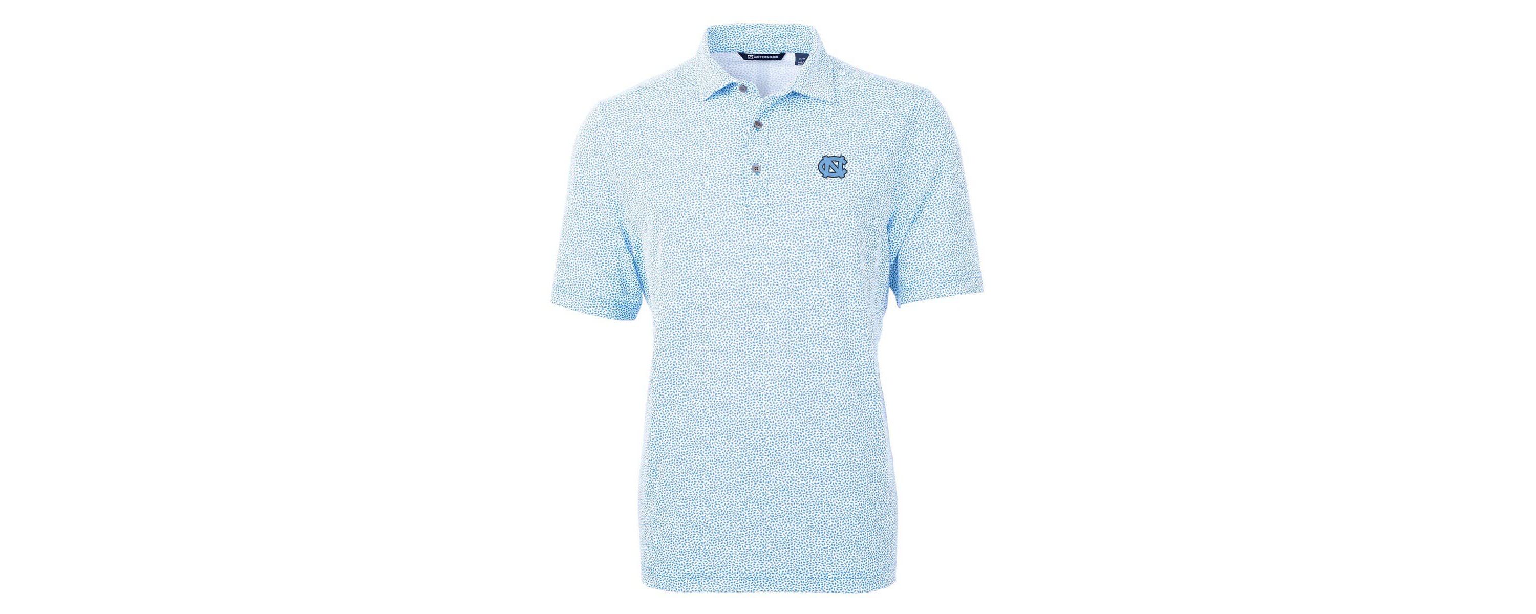 NCAA Light North Carolina Tar Heels Virtue Eco Pique Botanical Print Polo