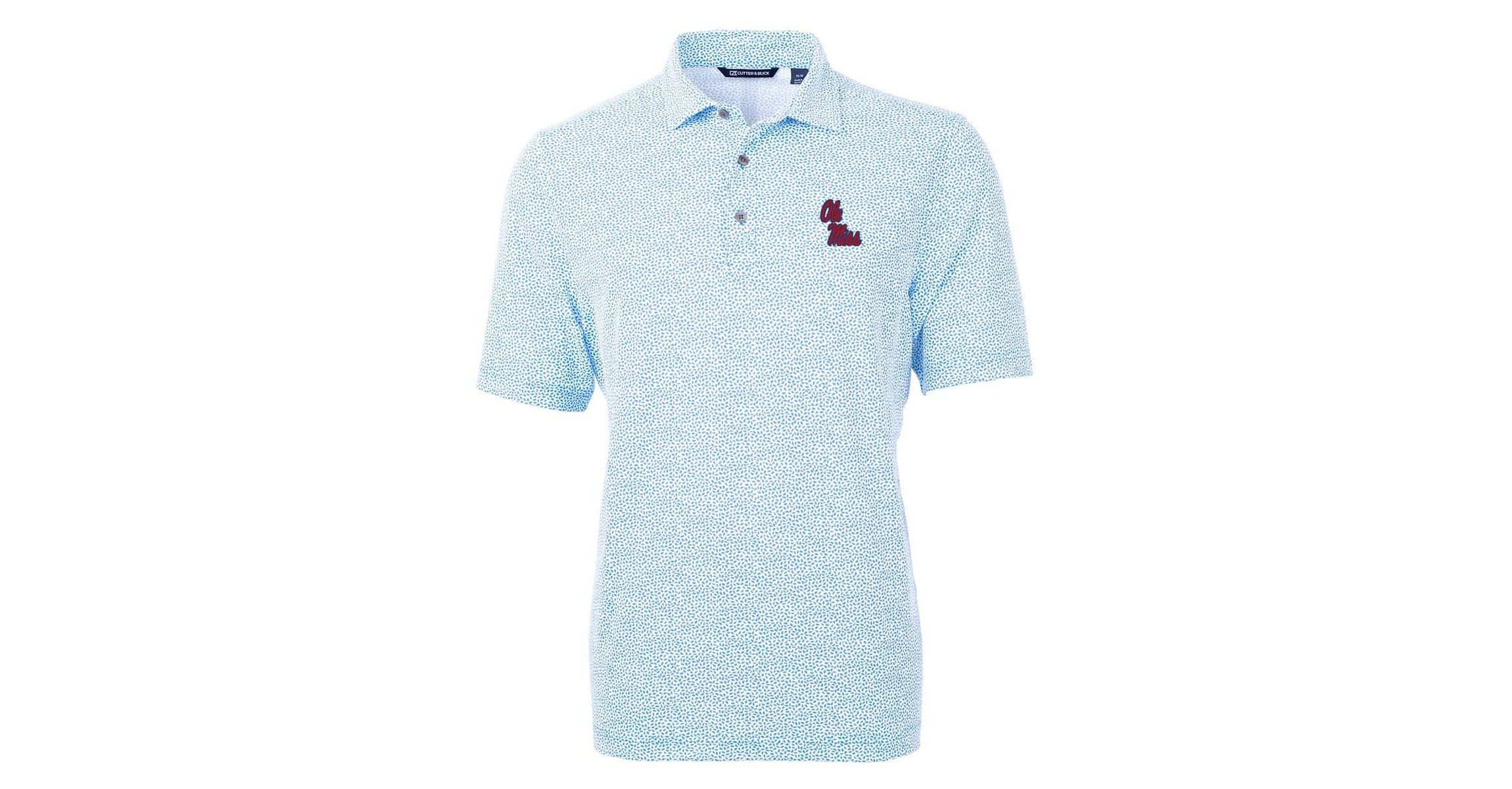 NCAA Light Ole Miss Rebels Virtue Eco Pique Botanical Print Polo