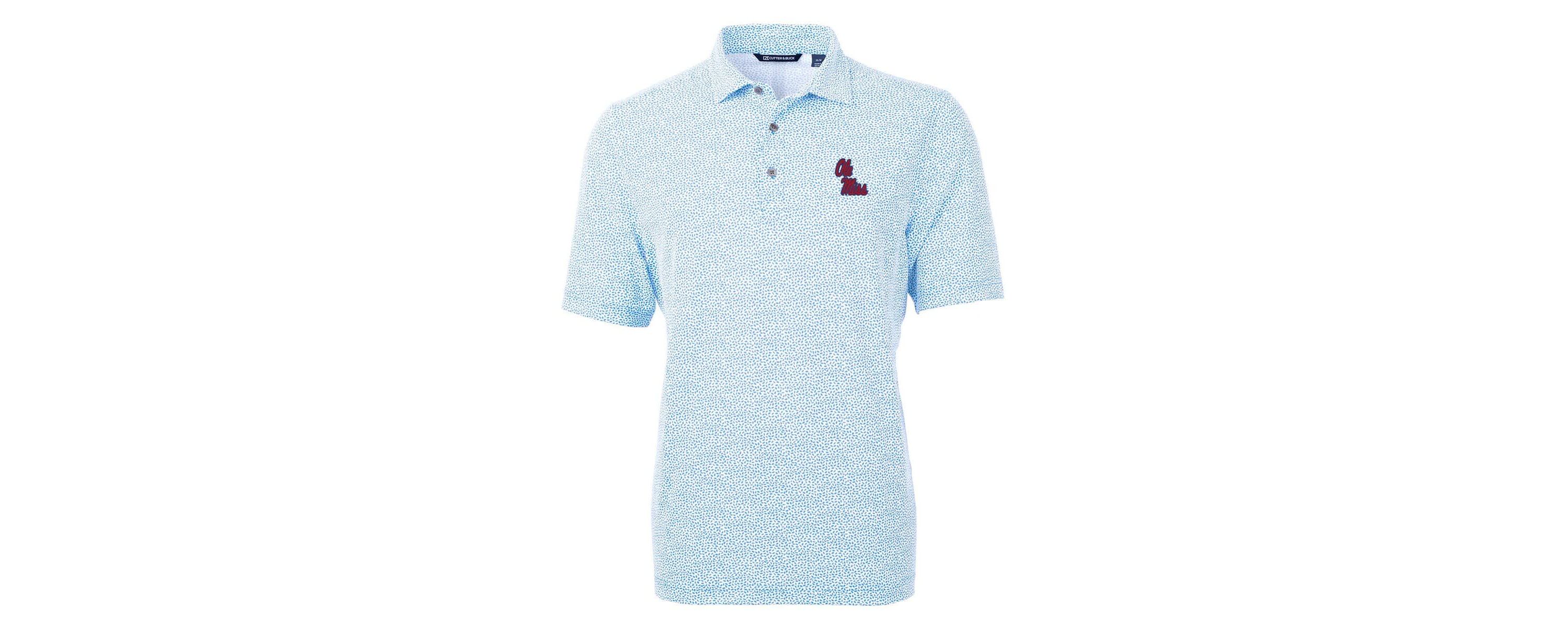 NCAA Light Ole Miss Rebels Virtue Eco Pique Botanical Print Polo