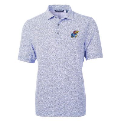 NCAA Kansas Jayhawks Virtue Eco Pique Botanical Print Polo