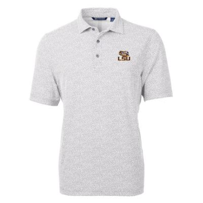 NCAA LSU Tigers Virtue Eco Pique Botanical Print Polo