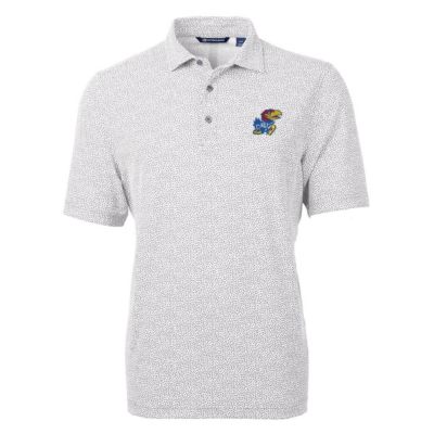 NCAA Kansas Jayhawks Virtue Eco Pique Botanical Print Polo