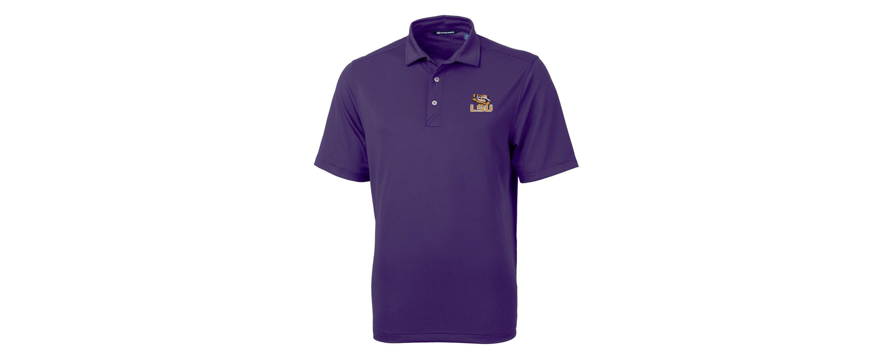 NCAA LSU Tigers Virtue Eco Pique Recycled Polo
