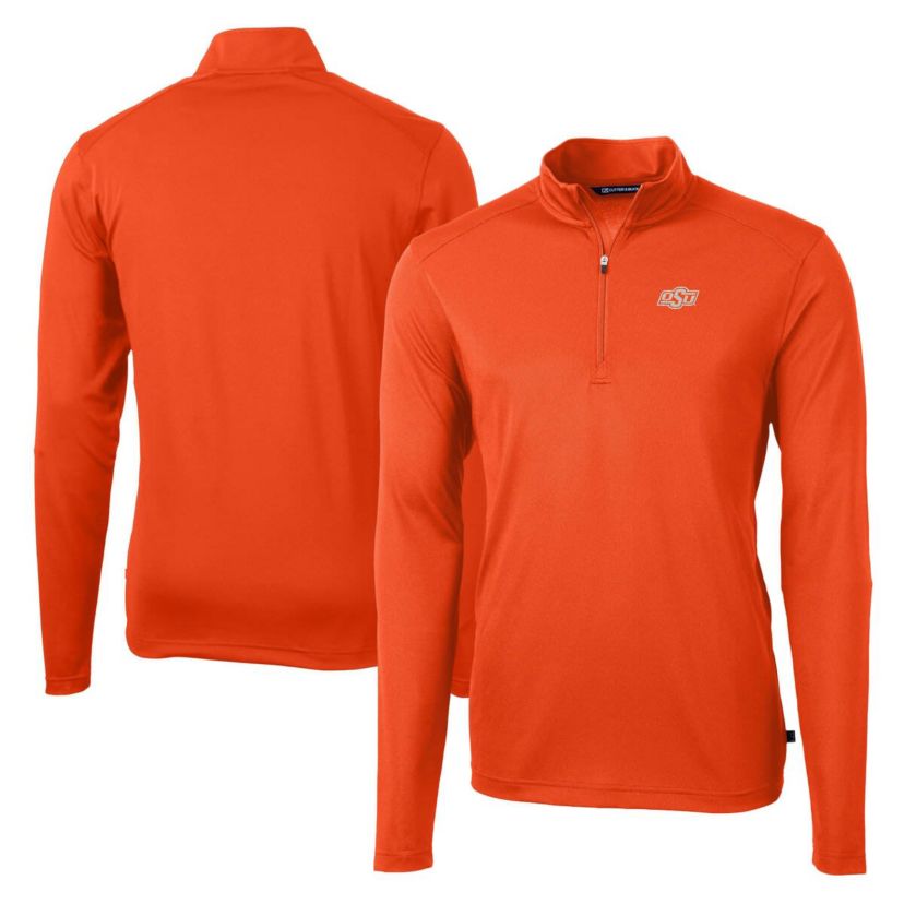 NCAA Oklahoma State Cowboys Virtue Eco Pique Recycled Quarter-Zip Jacket