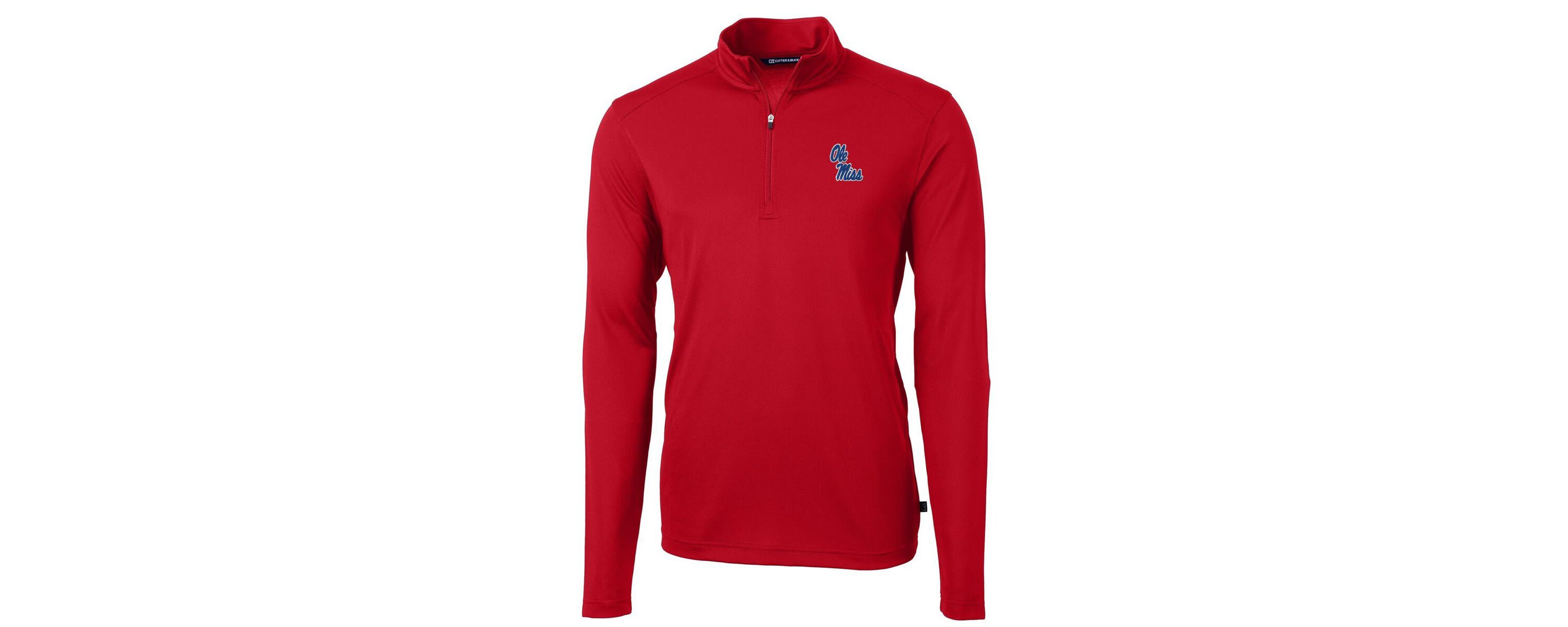NCAA Ole Miss Rebels Virtue Eco Pique Recycled Quarter-Zip Jacket