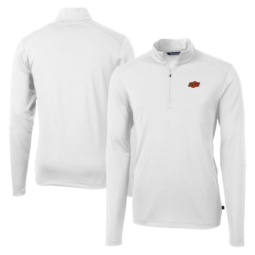 NCAA Oklahoma State Cowboys Virtue Eco Pique Recycled Quarter-Zip Jacket