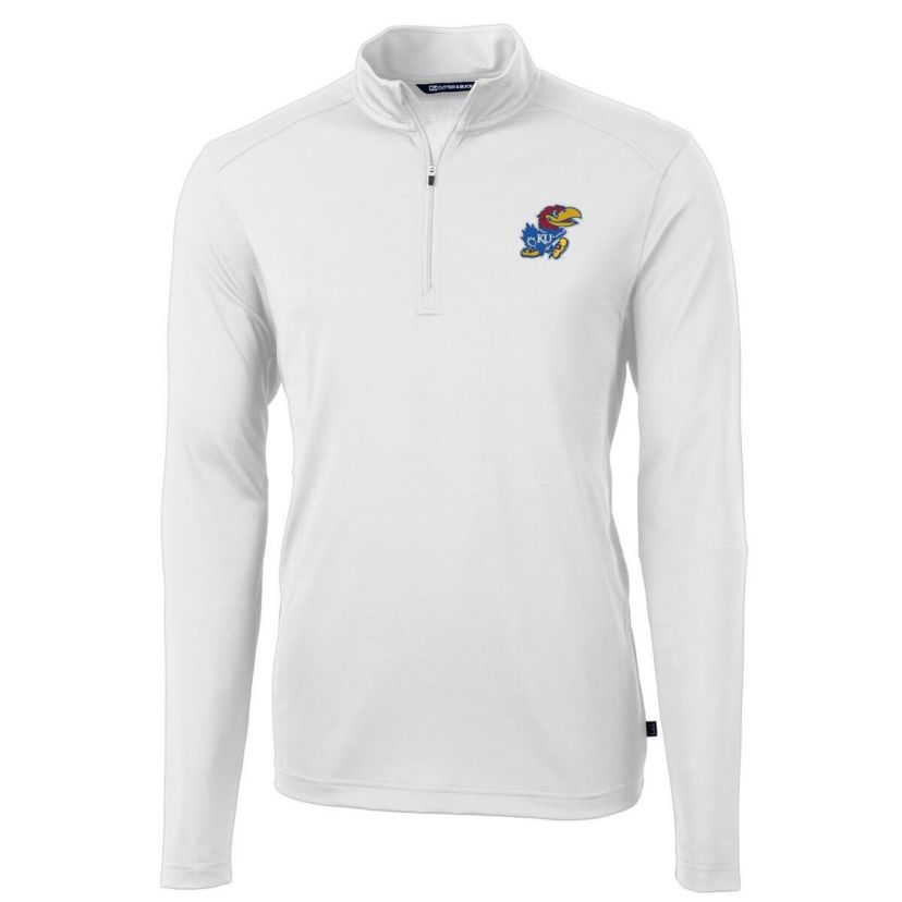 NCAA Kansas Jayhawks Virtue Eco Pique Recycled Quarter-Zip Jacket