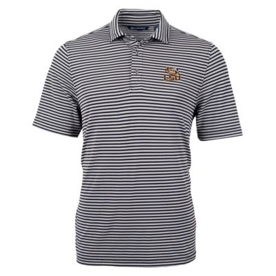 NCAA LSU Tigers Virtue Eco Pique Stripe Recycled Polo