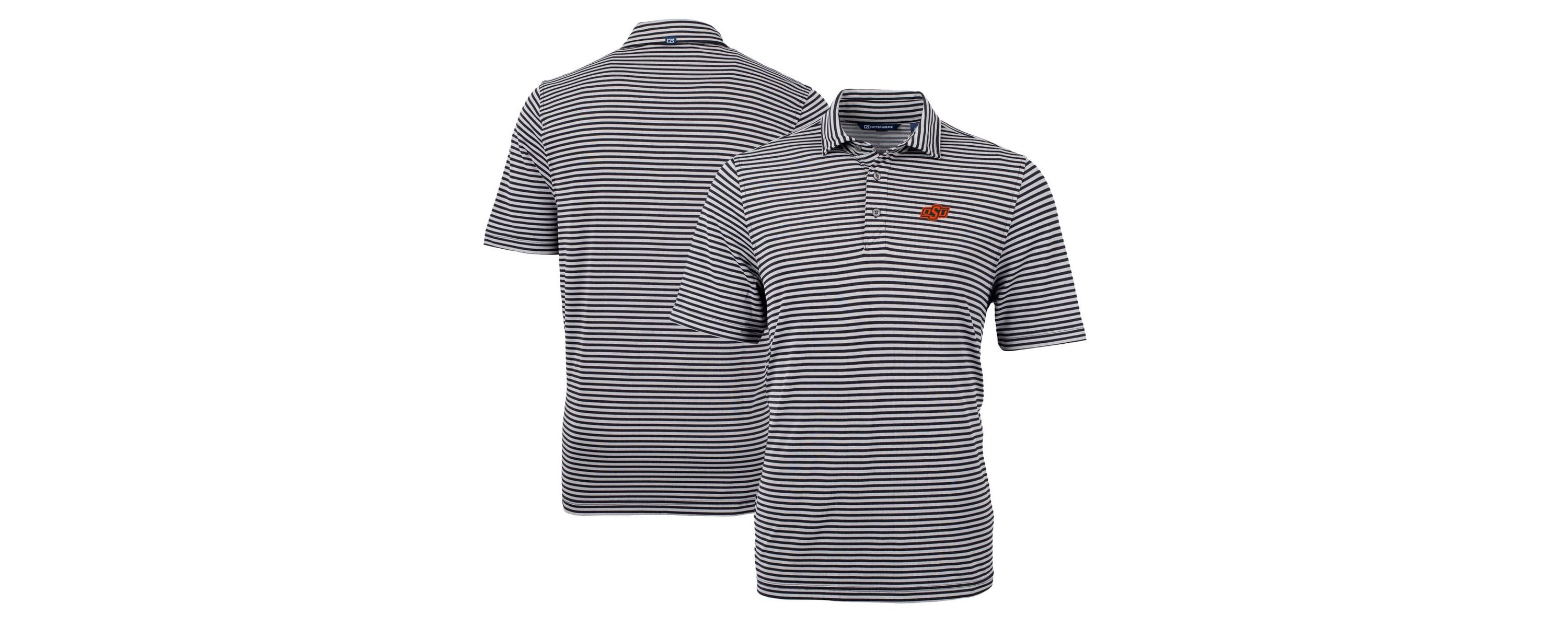 NCAA Oklahoma State Cowboys Virtue Eco Pique Stripe Recycled Polo