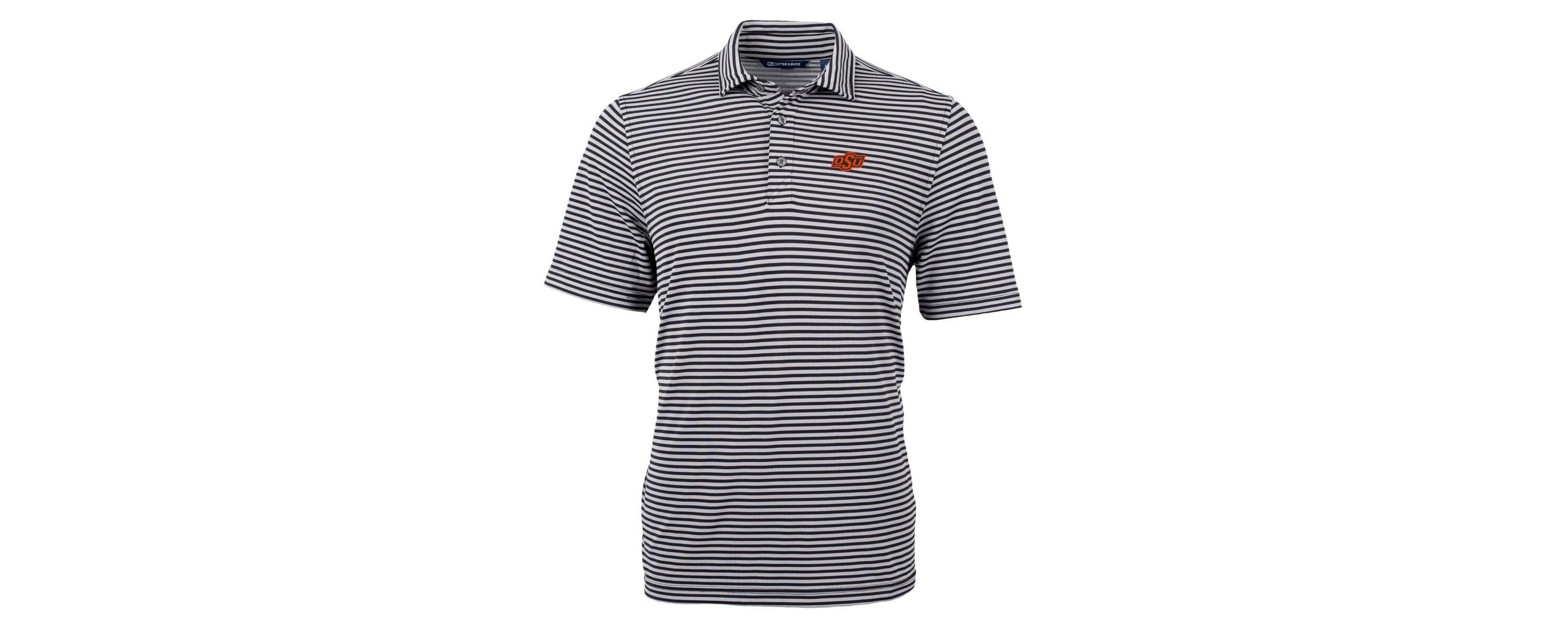 NCAA Oklahoma State Cowboys Virtue Eco Pique Stripe Recycled Polo