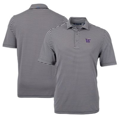 NCAA Washington Huskies Virtue Eco Pique Stripe Recycled Polo