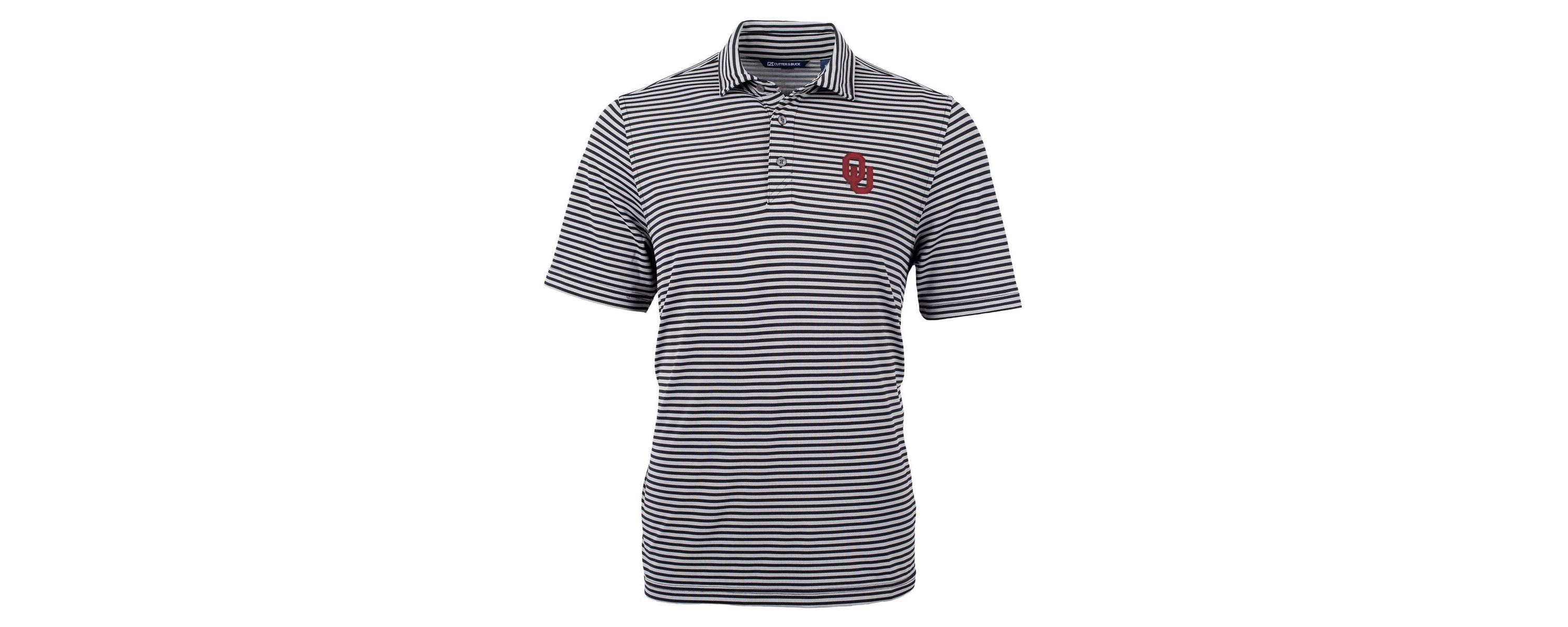 NCAA Oklahoma Sooners Virtue Eco Pique Stripe Recycled Polo