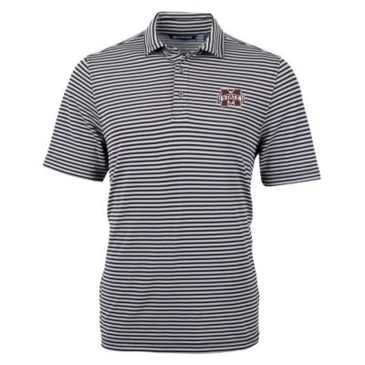 NCAA Mississippi State Bulldogs Virtue Eco Pique Stripe Recycled Polo