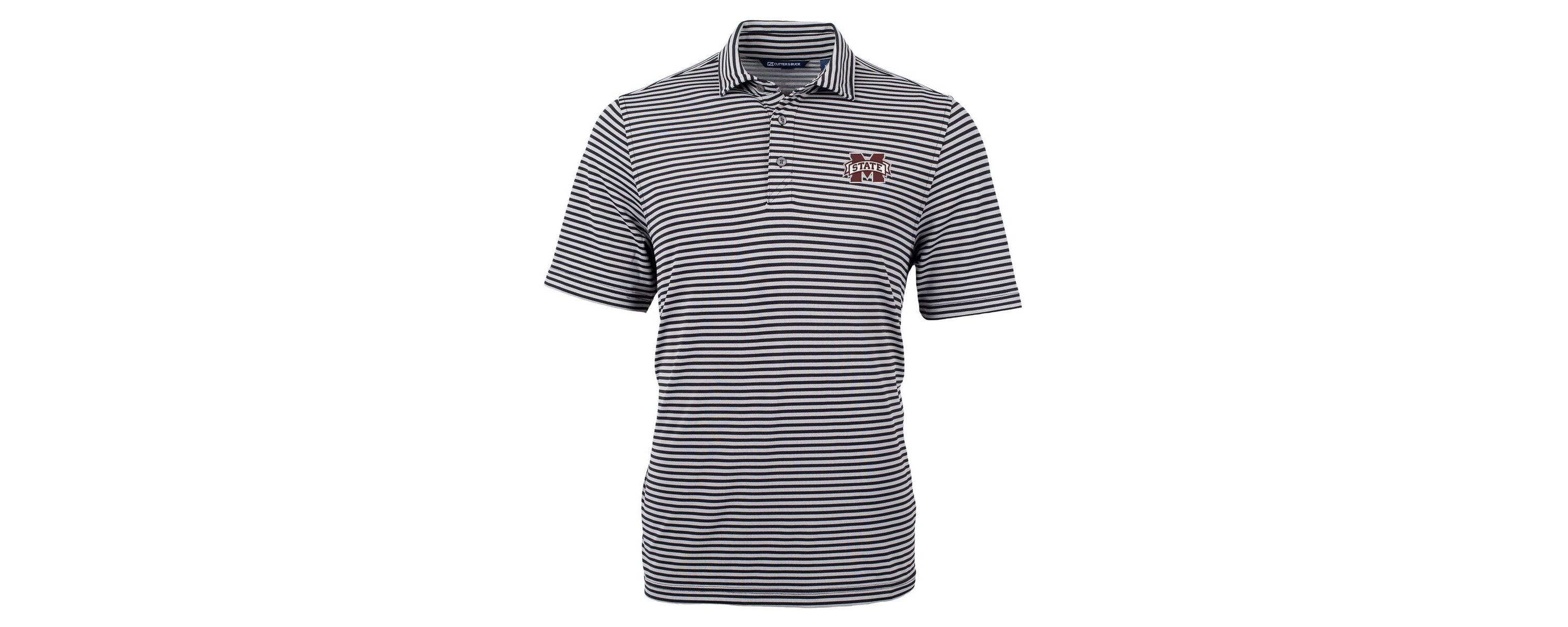 NCAA Mississippi State Bulldogs Virtue Eco Pique Stripe Recycled Polo