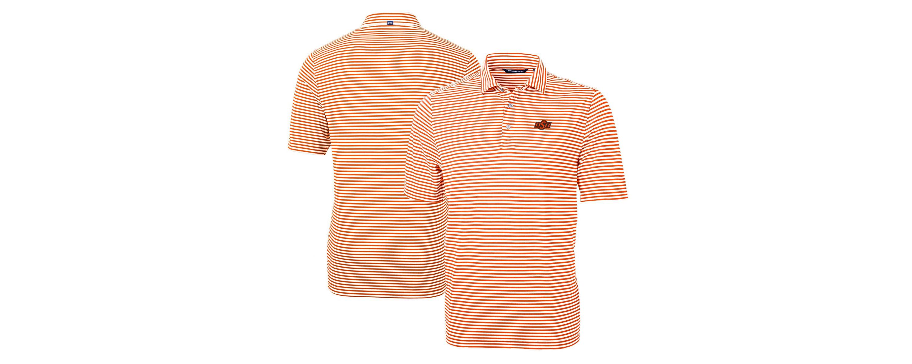 NCAA Oklahoma State Cowboys Virtue Eco Pique Stripe Recycled Polo