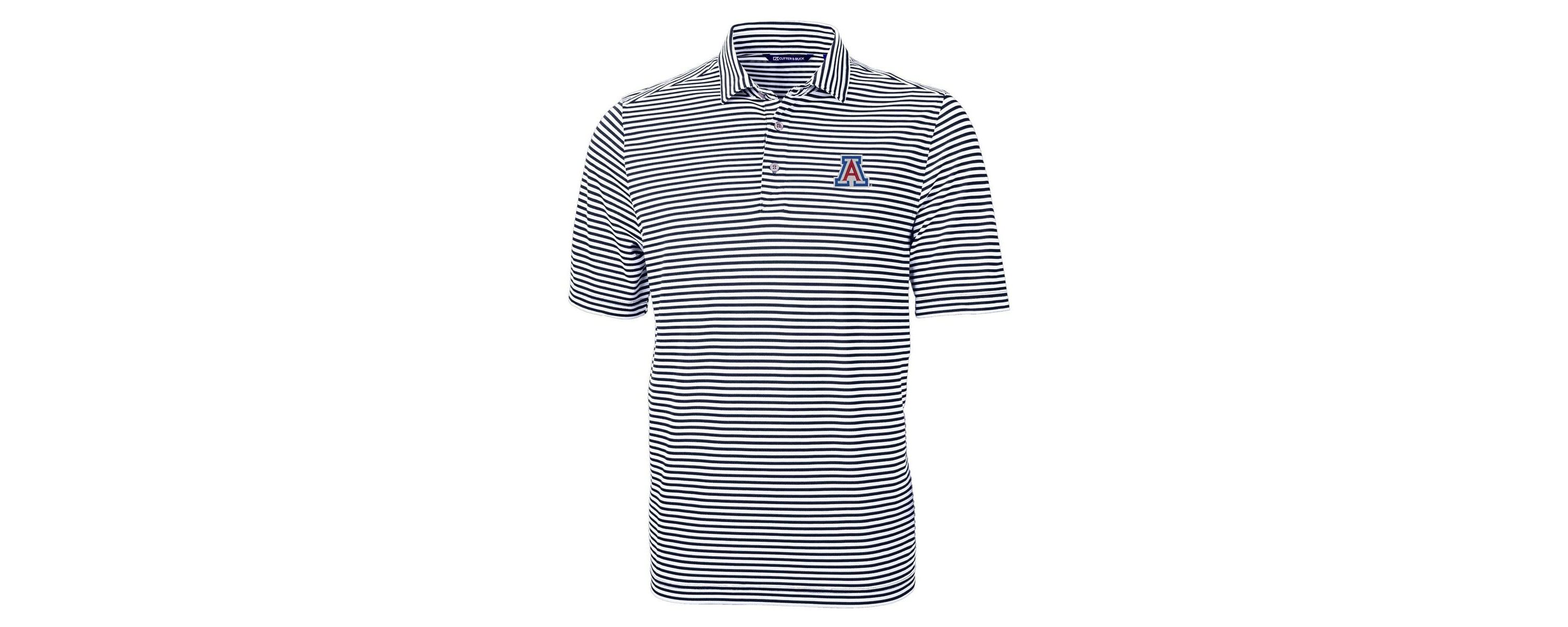 NCAA Arizona Wildcats Virtue Eco Pique Stripe Recycled Polo