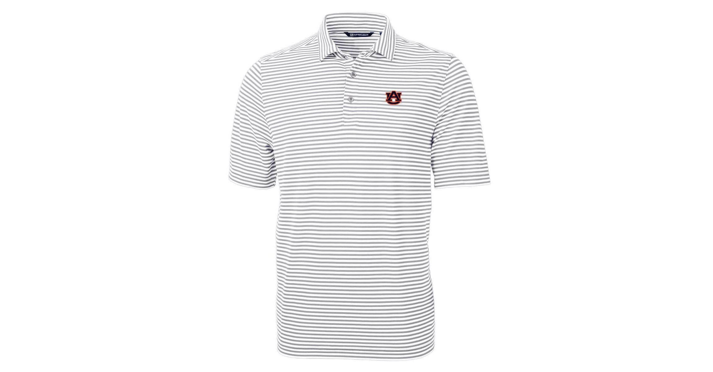 NCAA Auburn Tigers Virtue Eco Pique Stripe Recycled Polo