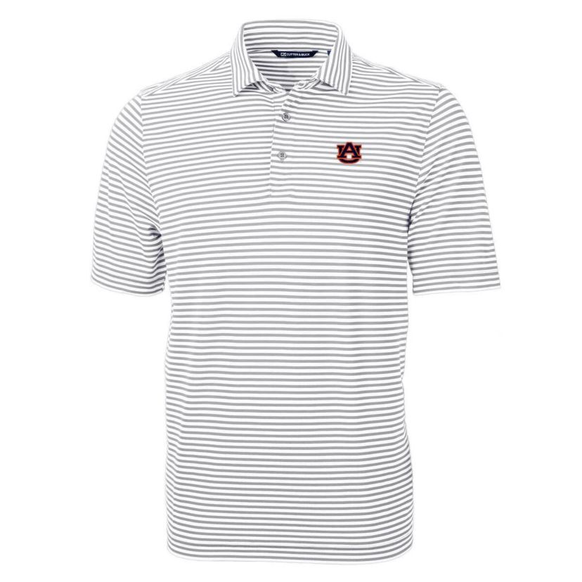 NCAA Auburn Tigers Virtue Eco Pique Stripe Recycled Polo