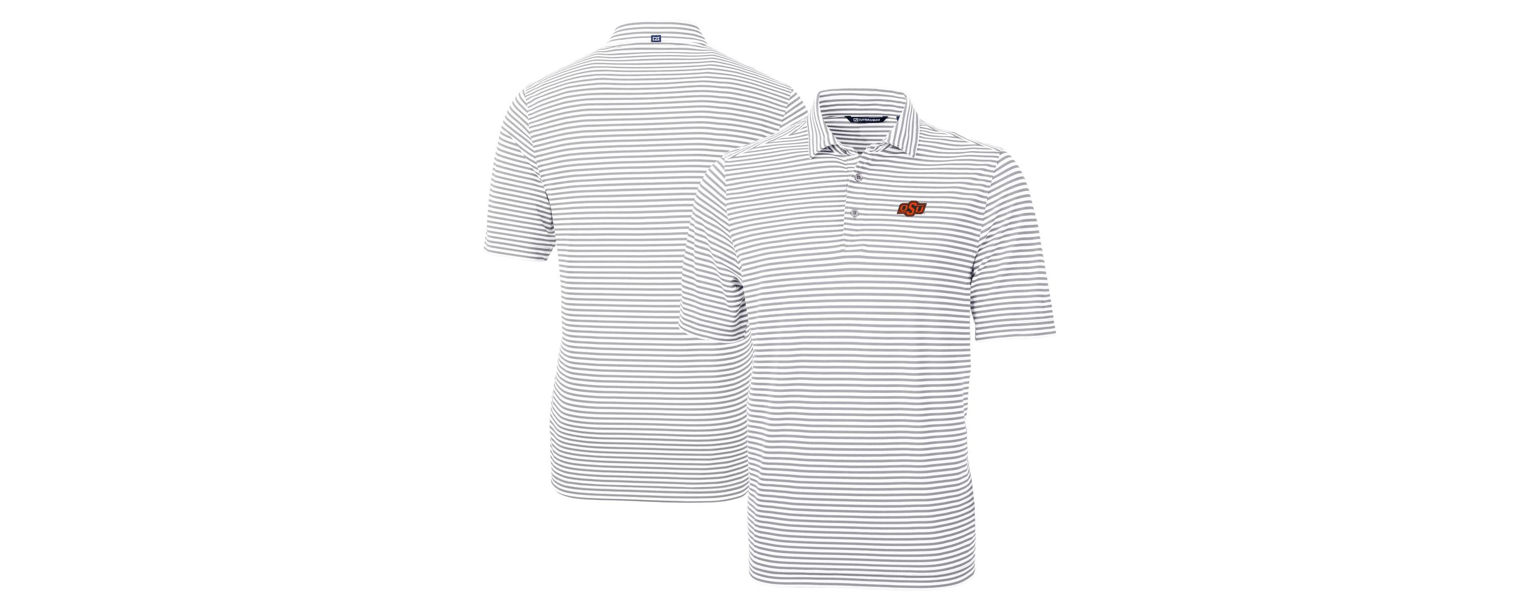 NCAA Oklahoma State Cowboys Virtue Eco Pique Stripe Recycled Polo