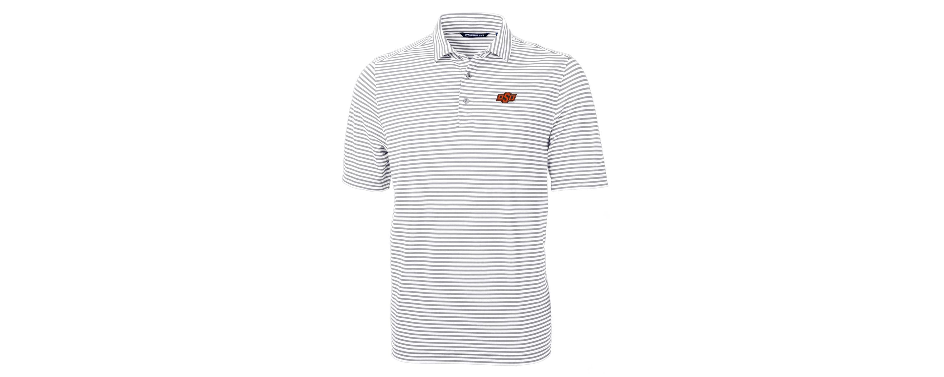 NCAA Oklahoma State Cowboys Virtue Eco Pique Stripe Recycled Polo
