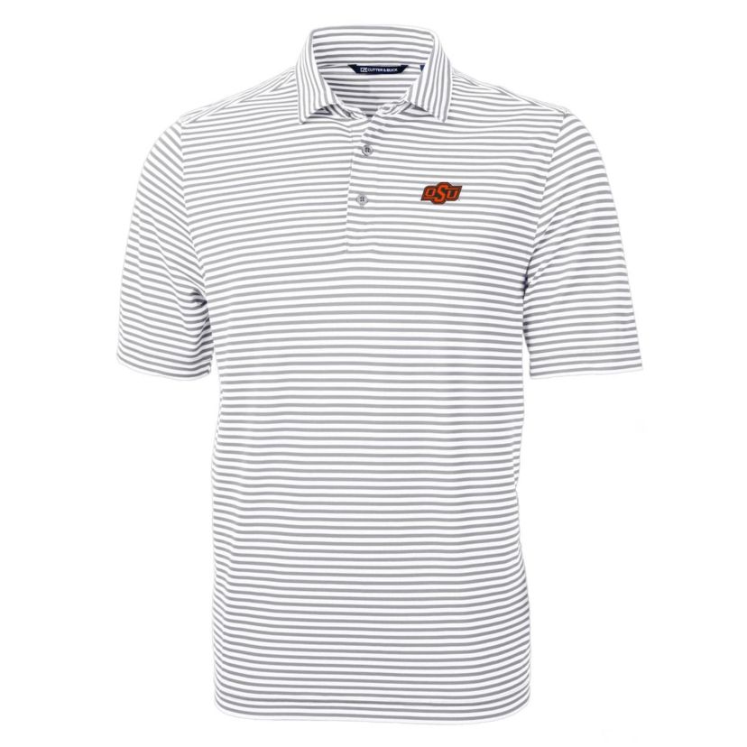 NCAA Oklahoma State Cowboys Virtue Eco Pique Stripe Recycled Polo
