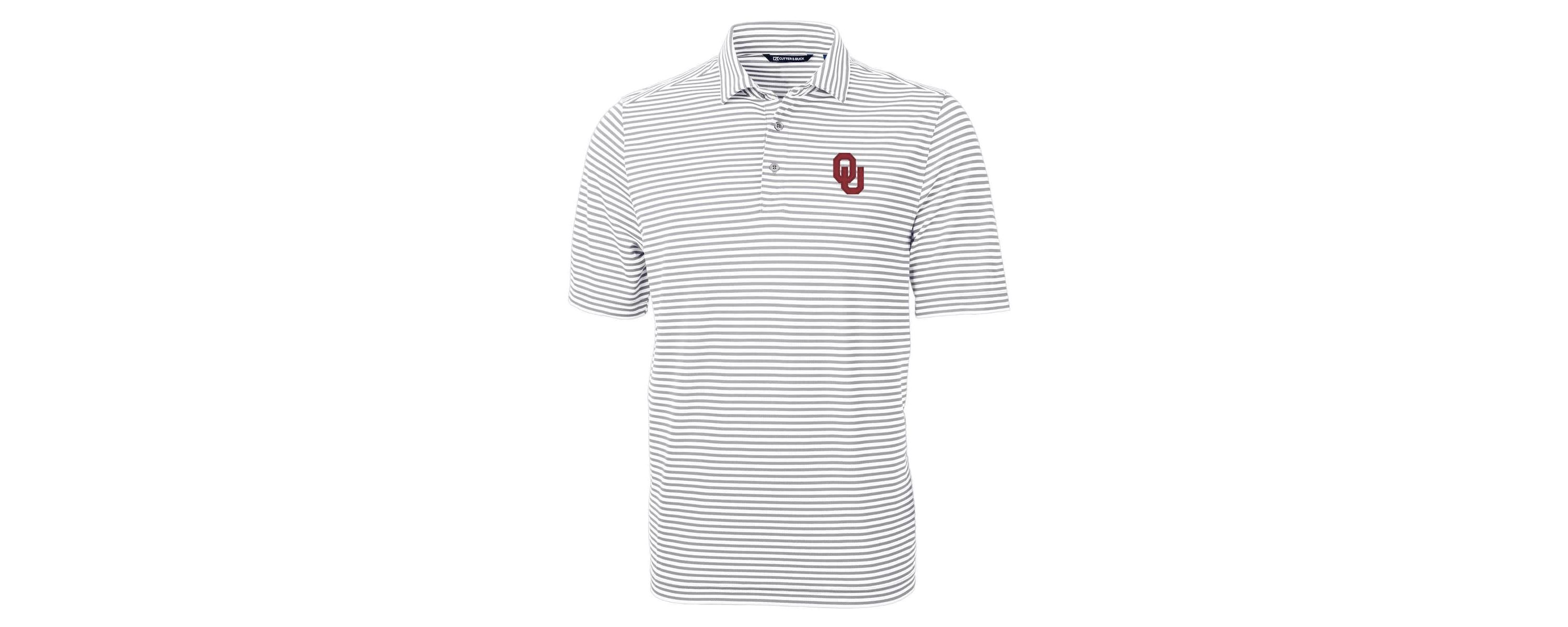 NCAA Oklahoma Sooners Virtue Eco Pique Stripe Recycled Polo