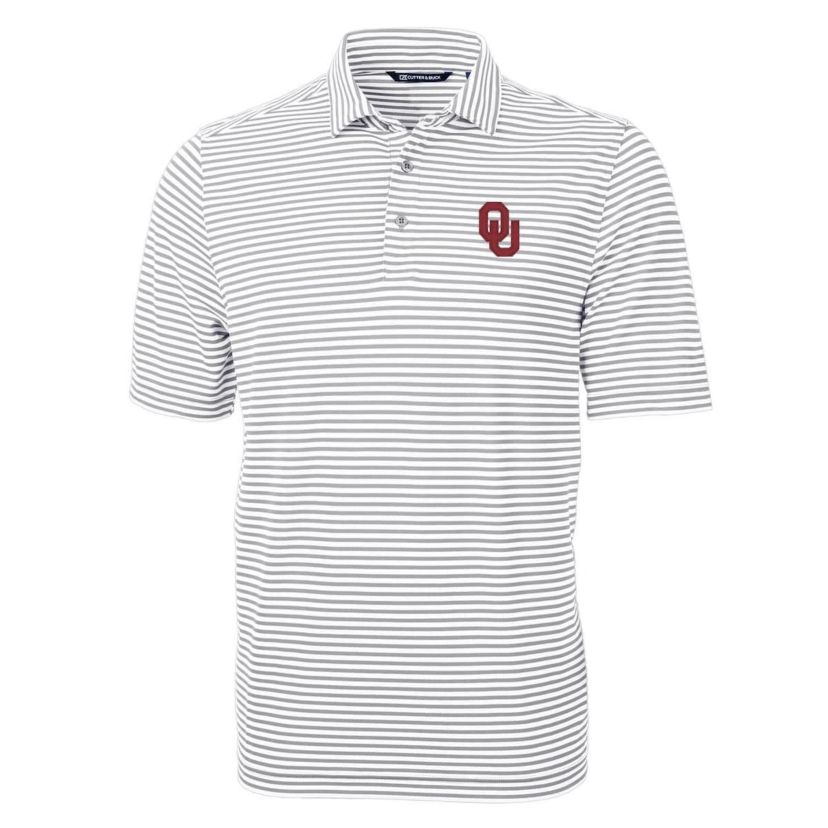NCAA Oklahoma Sooners Virtue Eco Pique Stripe Recycled Polo