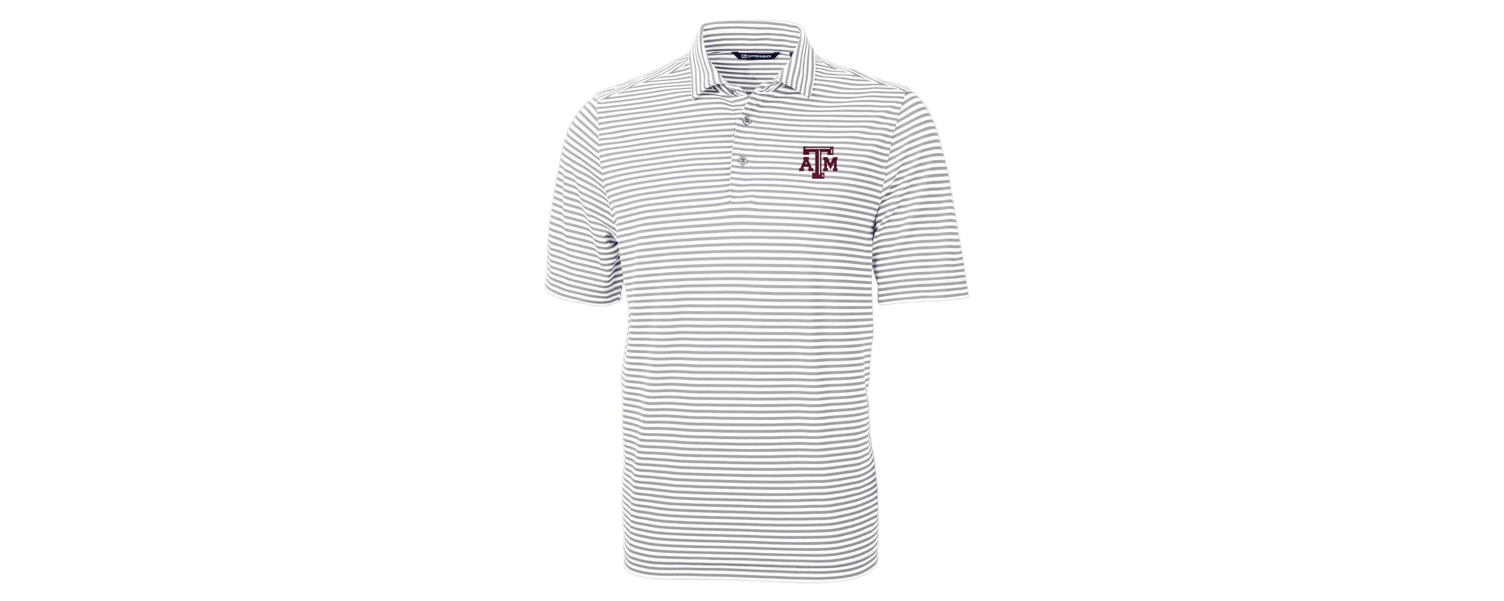 NCAA Texas A&M Aggies Virtue Eco Pique Stripe Recycled Polo