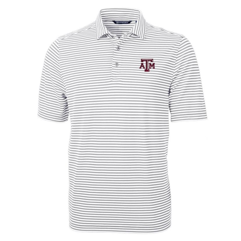NCAA Texas A&M Aggies Virtue Eco Pique Stripe Recycled Polo