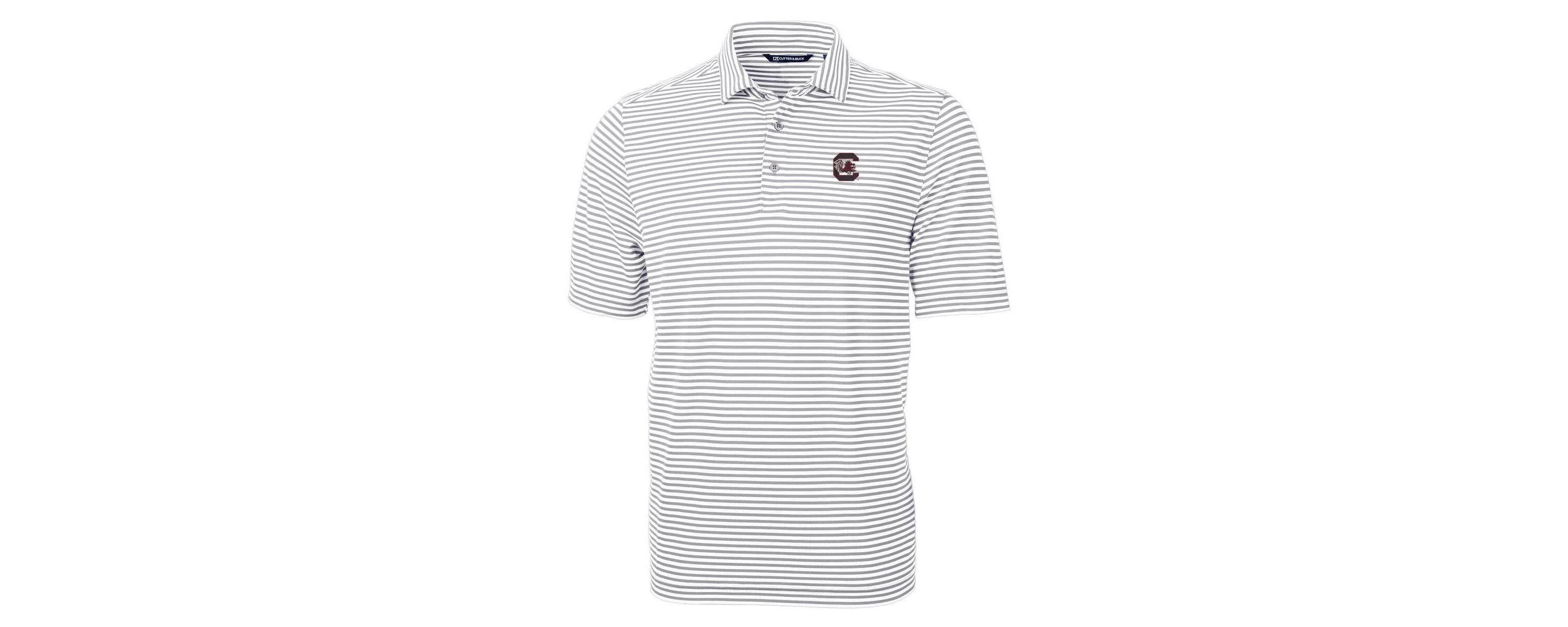 NCAA South Carolina Gamecocks Virtue Eco Pique Stripe Recycled Polo