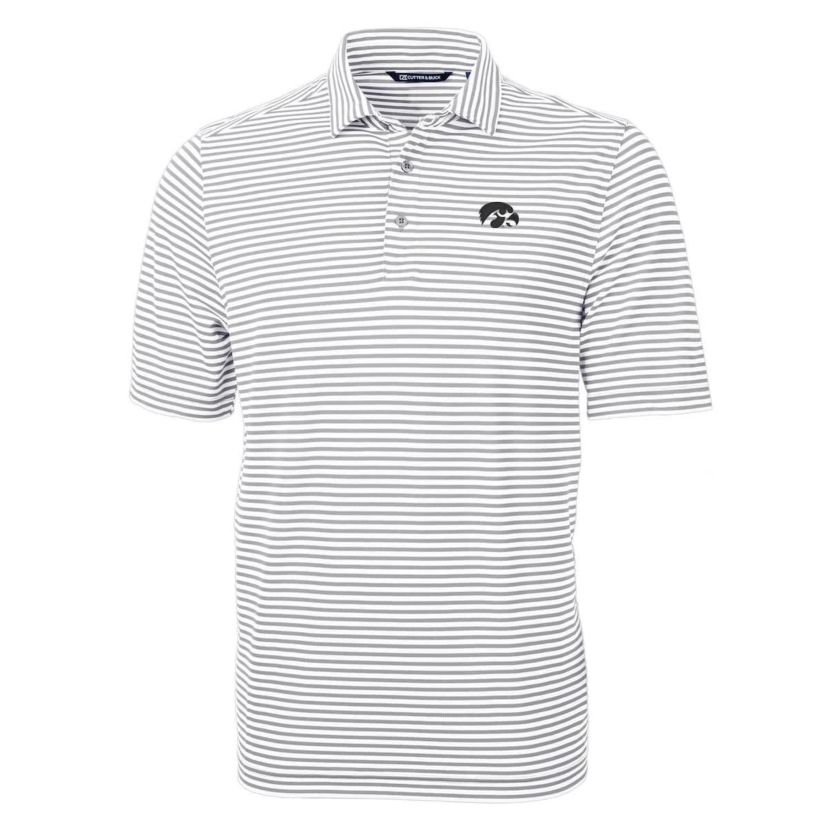 NCAA Iowa Hawkeyes Virtue Eco Pique Stripe Recycled Polo