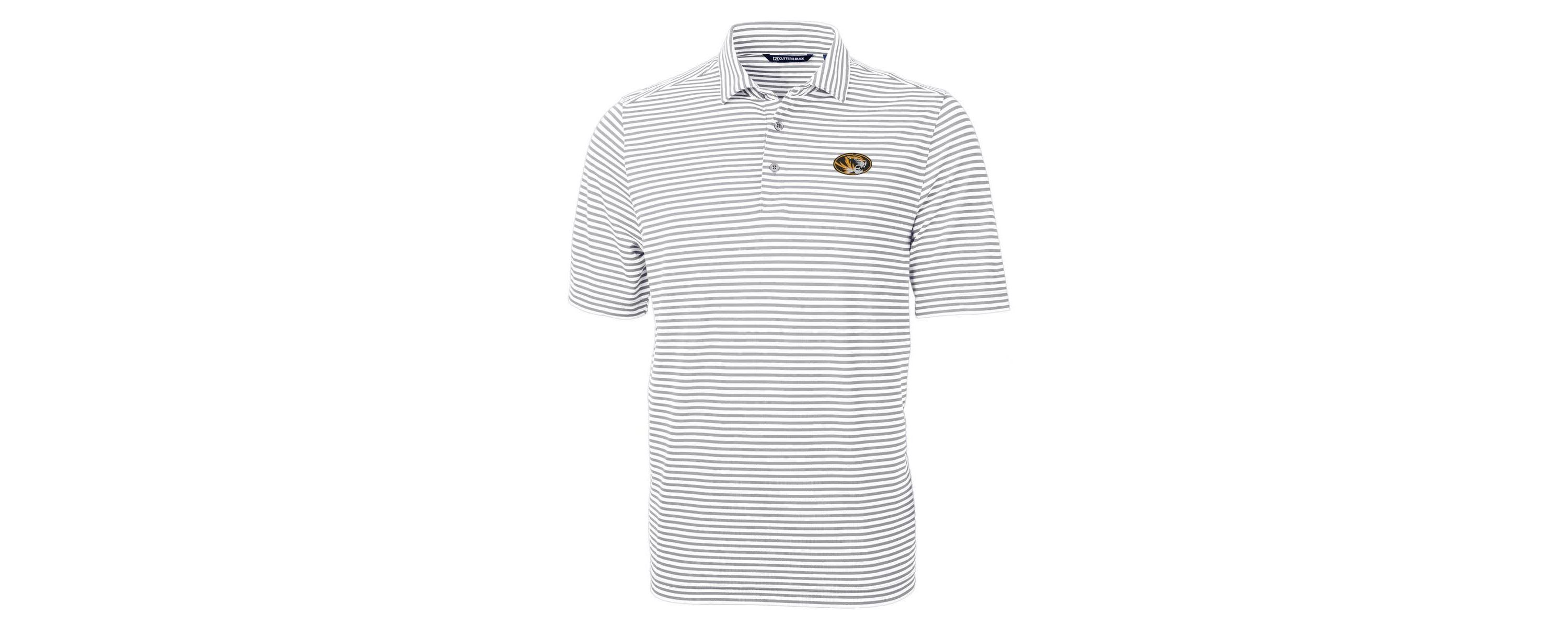 NCAA Missouri Tigers Virtue Eco Pique Stripe Recycled Polo