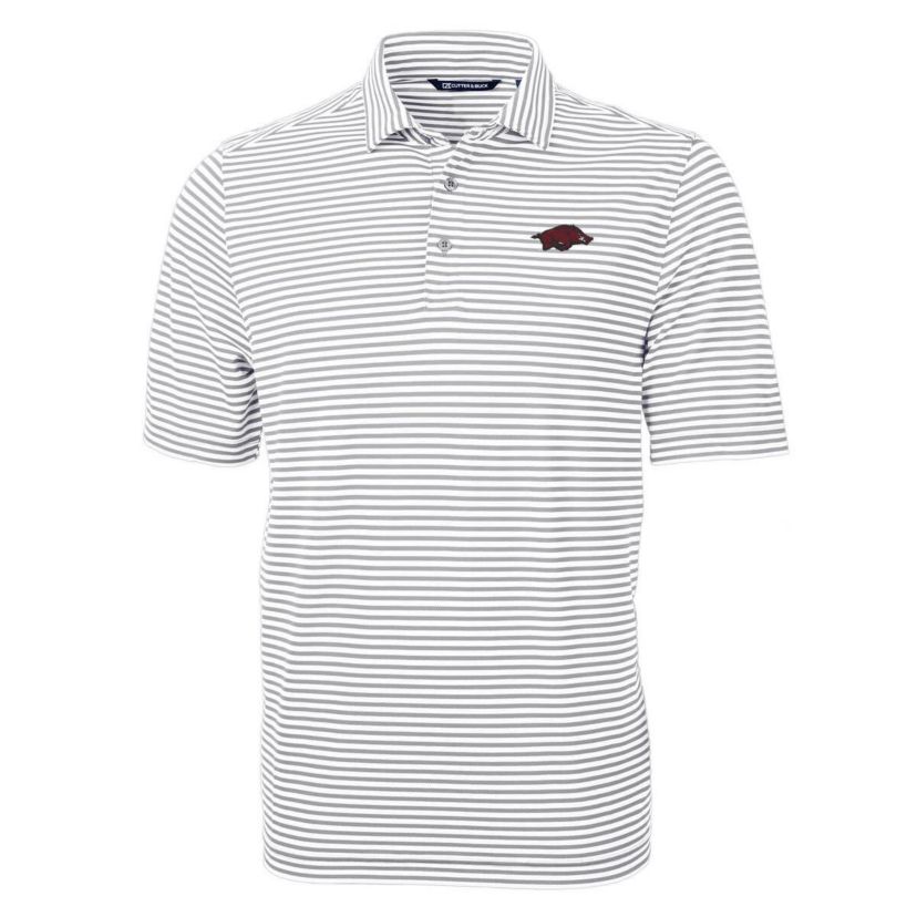 NCAA Arkansas Razorbacks Virtue Eco Pique Stripe Recycled Polo