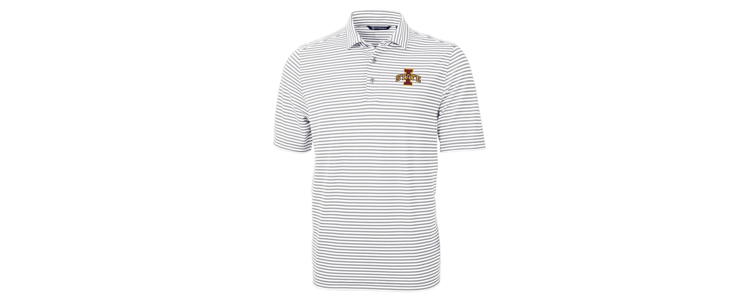 NCAA Iowa State Cyclones Virtue Eco Pique Stripe Recycled Polo