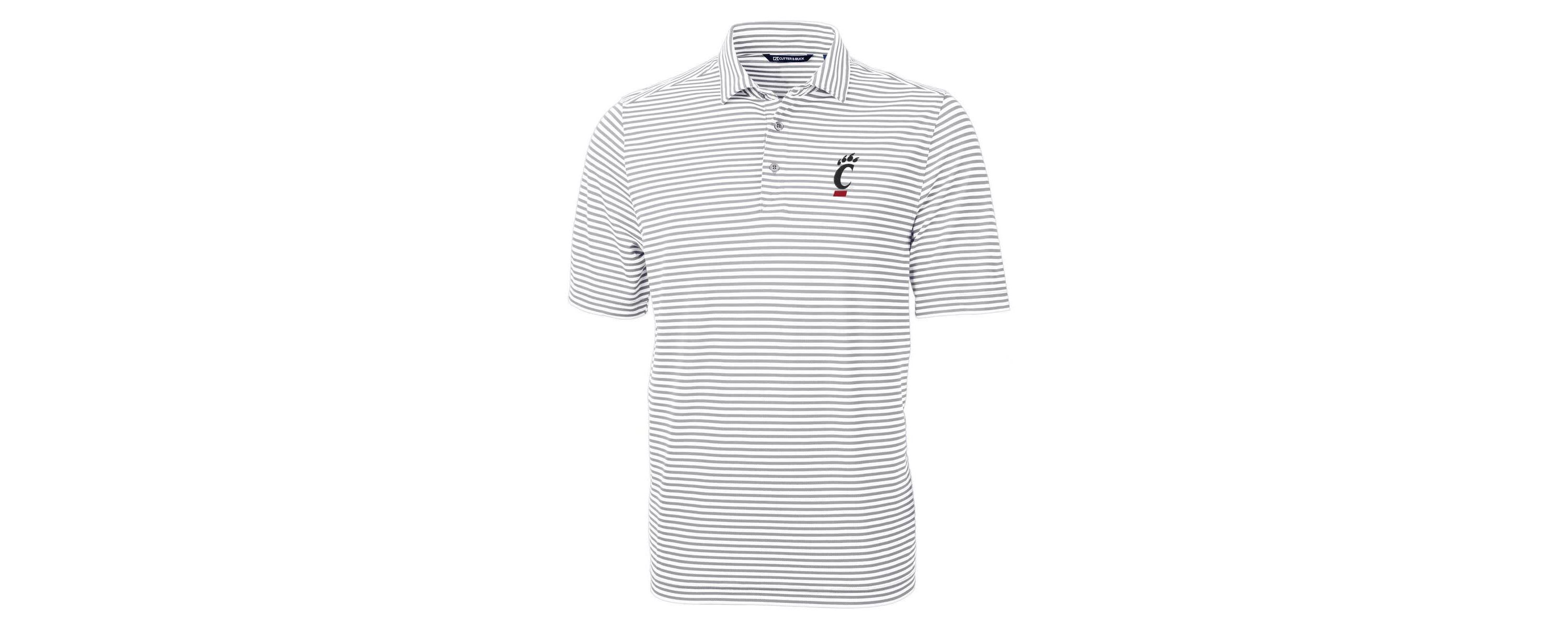 NCAA Cincinnati Bearcats Virtue Eco Pique Stripe Recycled Polo