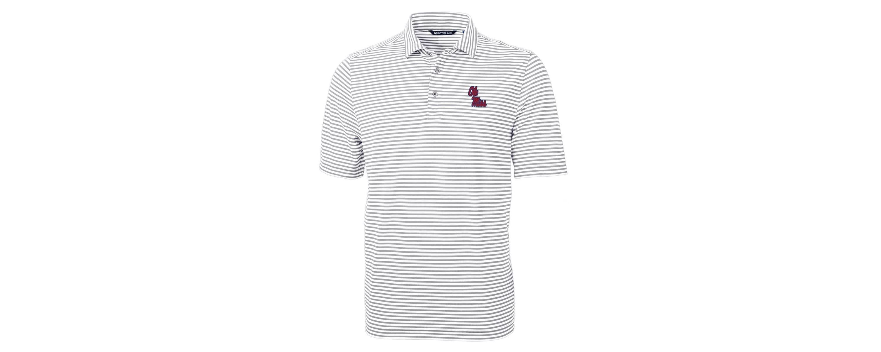 NCAA Ole Miss Rebels Virtue Eco Pique Stripe Recycled Polo