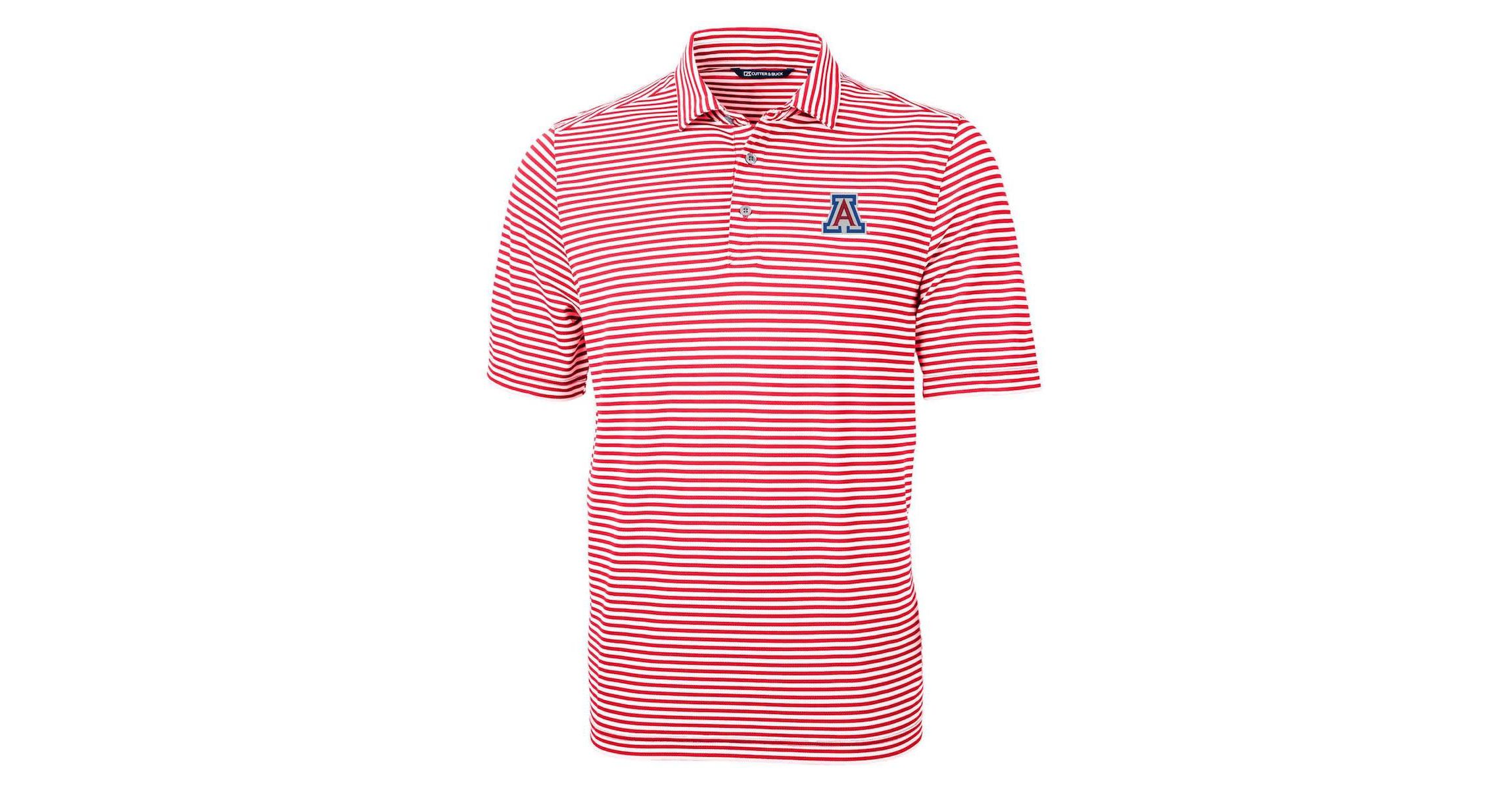 NCAA Arizona Wildcats Virtue Eco Pique Stripe Recycled Polo