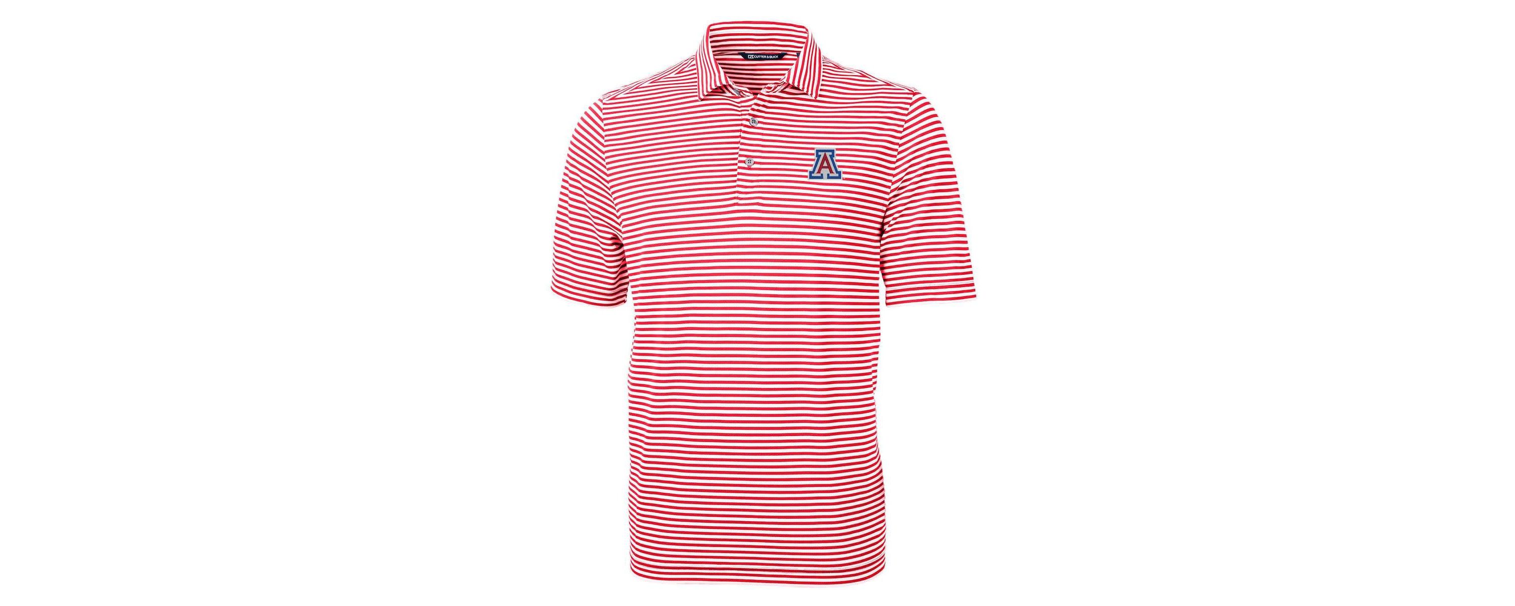 NCAA Arizona Wildcats Virtue Eco Pique Stripe Recycled Polo