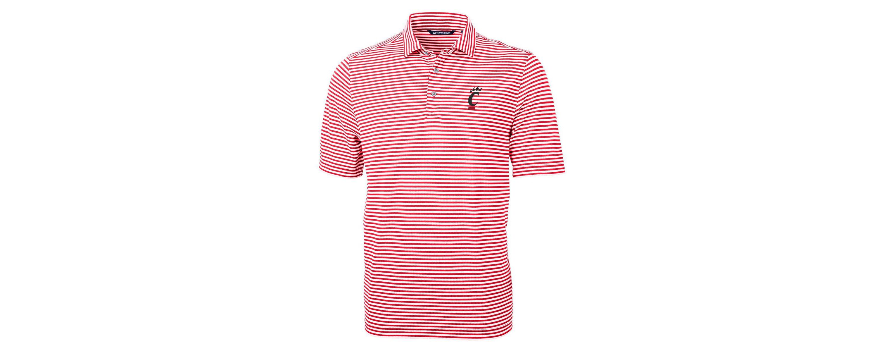 NCAA Cincinnati Bearcats Virtue Eco Pique Stripe Recycled Polo