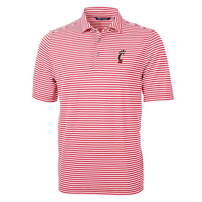 NCAA Cincinnati Bearcats Virtue Eco Pique Stripe Recycled Polo