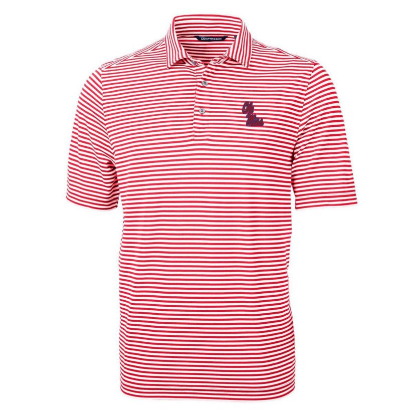 NCAA Ole Miss Rebels Virtue Eco Pique Stripe Recycled Polo