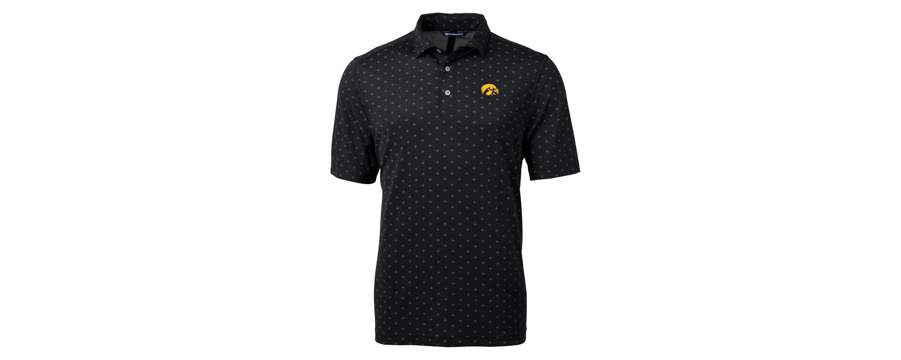 NCAA Iowa Hawkeyes Virtue Eco Pique Tile Print Polo