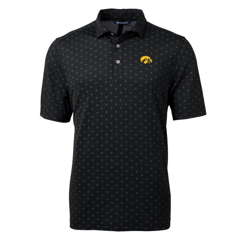 NCAA Iowa Hawkeyes Virtue Eco Pique Tile Print Polo