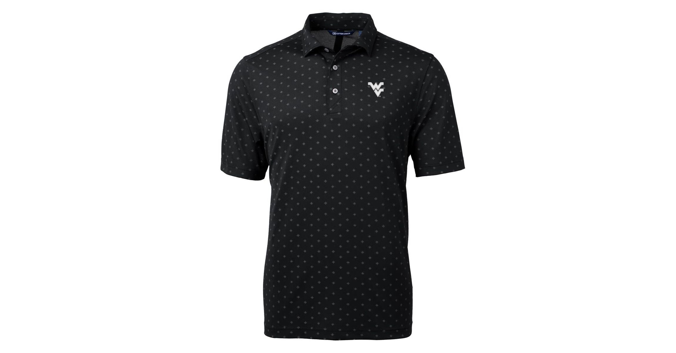 NCAA West Virginia Mountaineers Virtue Eco Pique Tile Print Polo