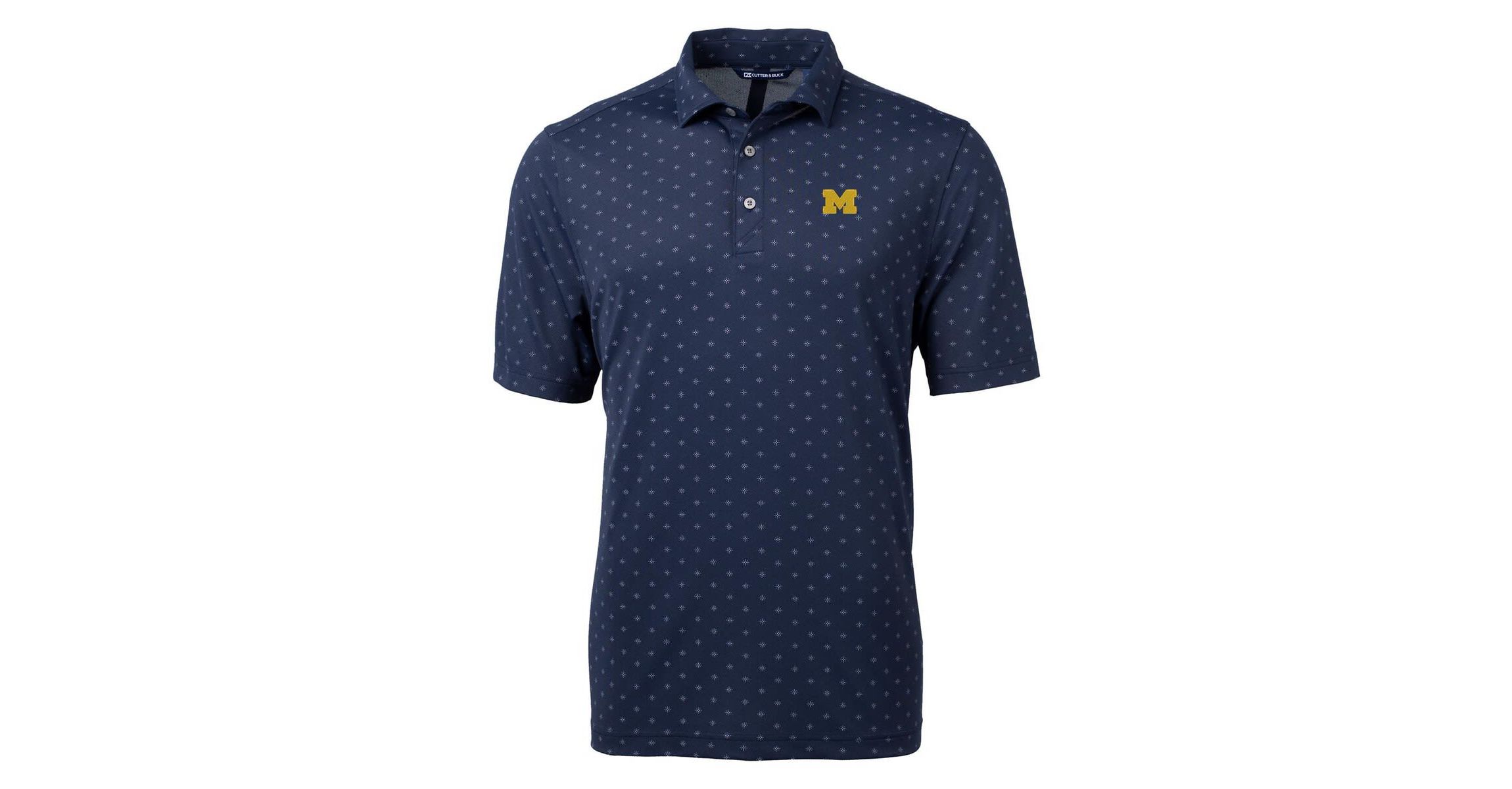 NCAA Michigan Wolverines Virtue Eco Pique Tile Print Polo