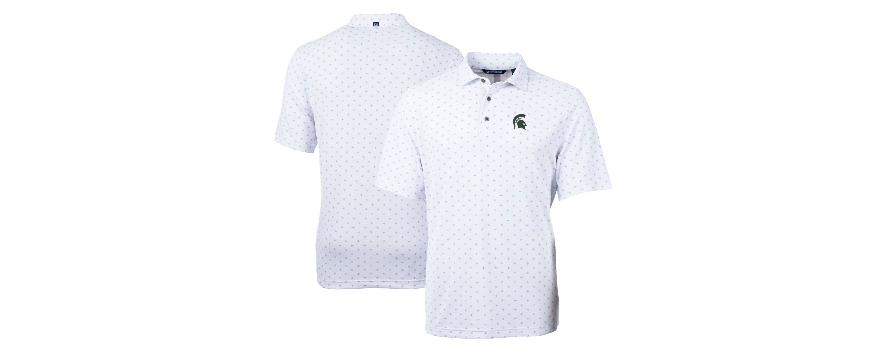 NCAA Michigan State Spartans Virtue Eco Pique Tile Print Polo