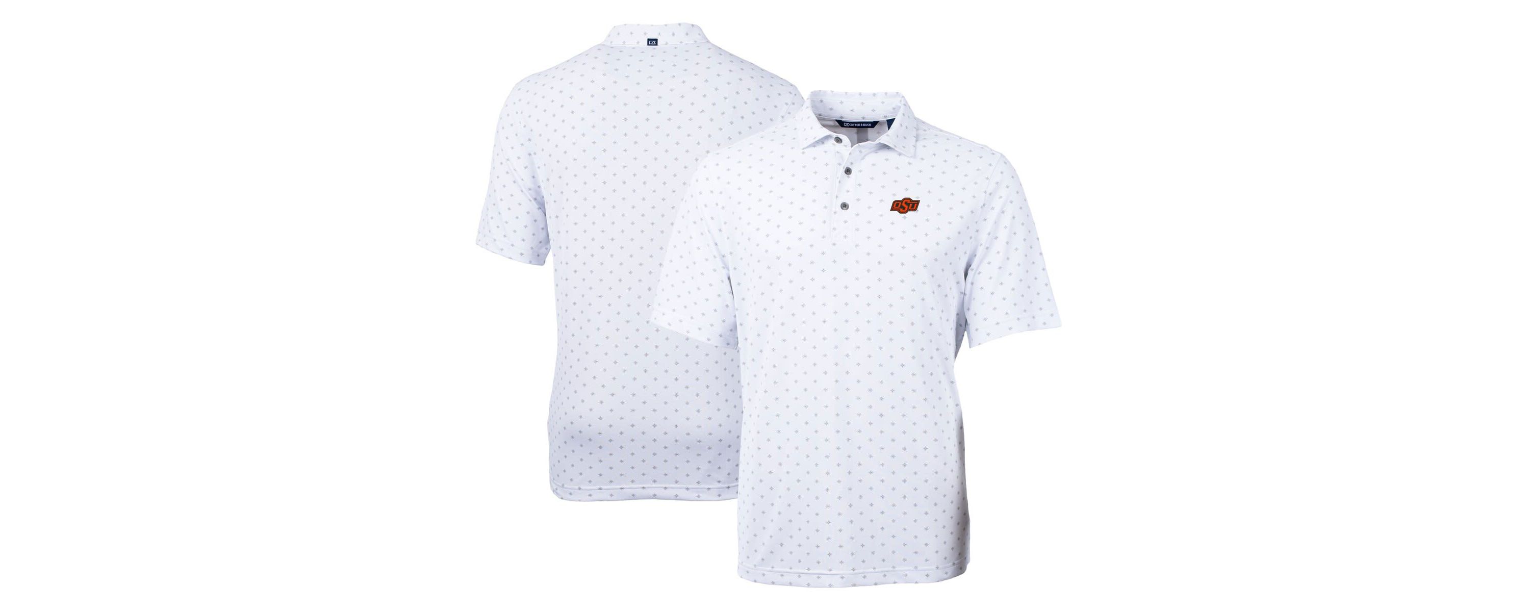 NCAA Oklahoma State Cowboys Virtue Eco Pique Tile Print Polo