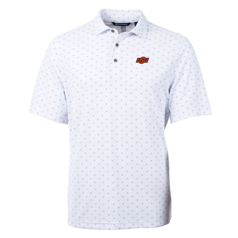 NCAA Oklahoma State Cowboys Virtue Eco Pique Tile Print Polo