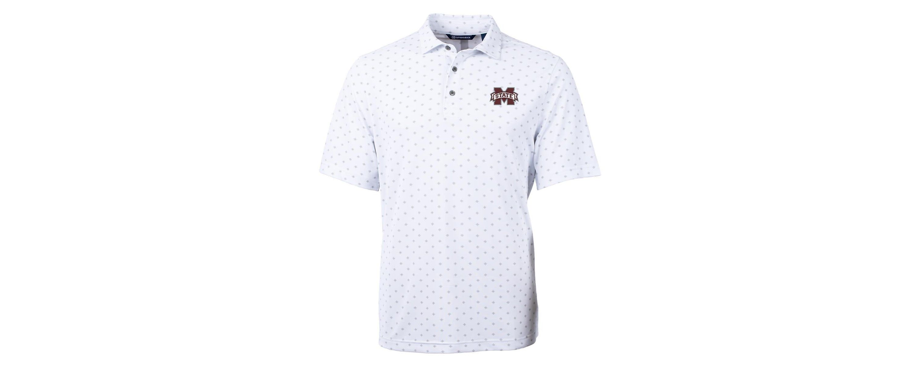 NCAA Mississippi State Bulldogs Virtue Eco Pique Tile Print Polo